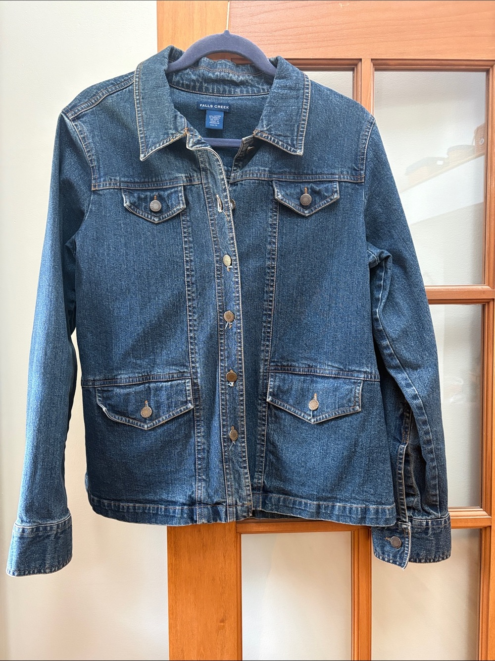 Falls Creek Dark Blue Denim Jacket with Button Front